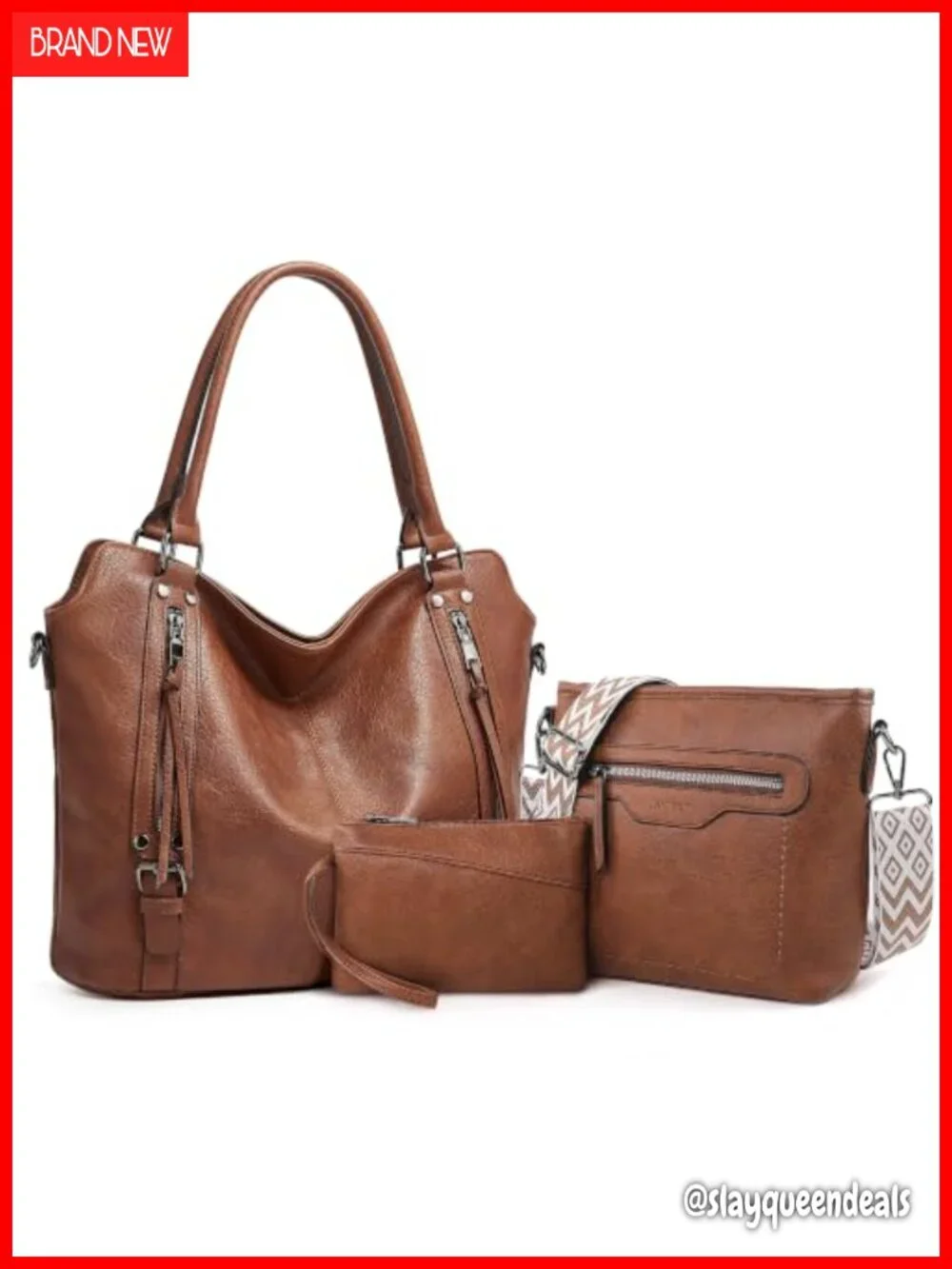 PU Leather Hobo Purse Wallet Crossbody 3PCS Set for Women